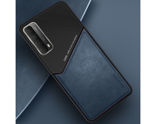 Бізнес чохол бампер GENEROUS для Huawei P Smart 2021 зі скла і штучної шкіри