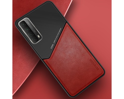 Бізнес чохол бампер GENEROUS для Huawei P Smart 2021 зі скла і штучної шкіри