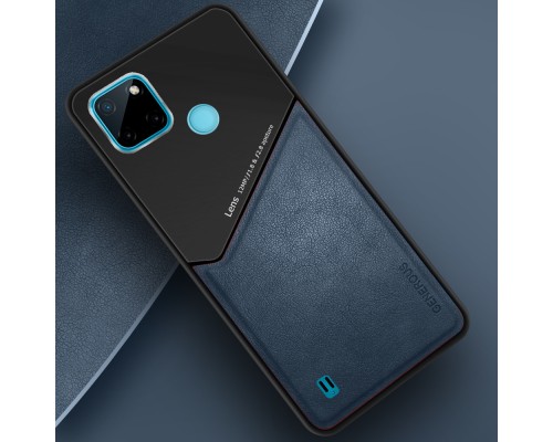 Бізнес чохол бампер GENEROUS для Realme C21 / C21Y / C25Y з скла і штучної шкіри Бізнес чохол бампер GENEROUS для Realme C21 / C21Y / C25Y з скла і штучної шкіри