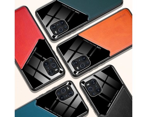 Бізнес чехол бампер GENEROUS для Opppo Find X3 Pro зі скла і штучної шкіри Бізнес чехол бампер GENEROUS для Opppo Find X3 Pro зі скла і штучної шкіри