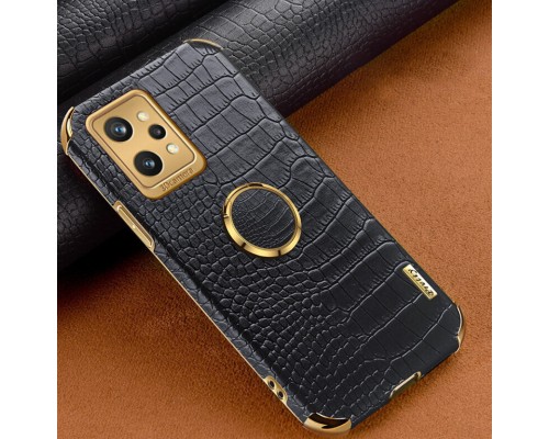 Чехол для Realme GT2 с тиснением под кожу крокодила и магнитным держателем Чехол для Realme GT2 с тиснением под кожу крокодила и магнитным держателем