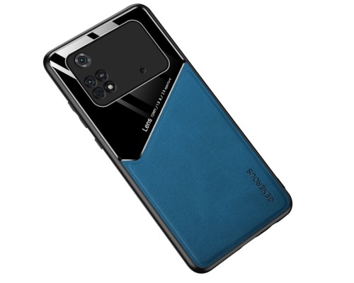 Бізнес-чохол бампер GENEROUS для Xiaomi Poco X4 Pro 5G зі скла та штучної шкіри Бізнес-чохол бампер GENEROUS для Xiaomi Poco X4 Pro 5G зі скла та штучної шкіри