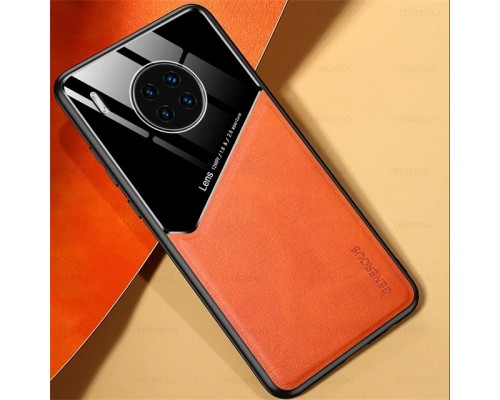 Бізнес чохол бампер GENEROUS для Huawei Nova 8i / Honor 50 Lite зі скла і штучної шкіри