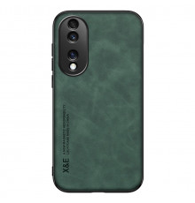 Шкіряний чохол Sheepskin з магнітом для Huawei Honor 70 Green