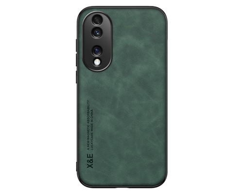 Шкіряний чохол Sheepskin з магнітом для Huawei Honor 70 Green Шкіряний чохол Sheepskin з магнітом для Huawei Honor 70 Green