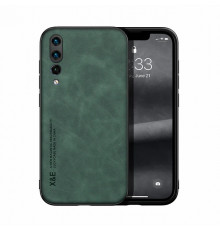 Шкіряний чохол Sheepskin з магнітом для Huawei P20 Pro Green
