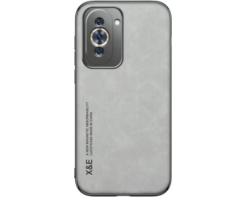 Шкіряний чохол Sheepskin з магнітом для Huawei Nova 10 Light gray Шкіряний чохол Sheepskin з магнітом для Huawei Nova 10 Light gray
