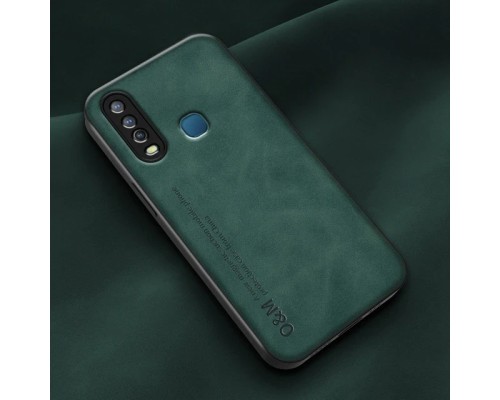 Шкіряний чохол Sheepskin з магнітом для Vivo Y3 / Y11 / Y15 / Y17 Green Шкіряний чохол Sheepskin з магнітом для Vivo Y3 / Y11 / Y15 / Y17 Green