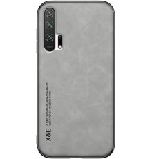 Шкіряний чохол Sheepskin з магнітом для Huawei Honor 20 Pro Light gray