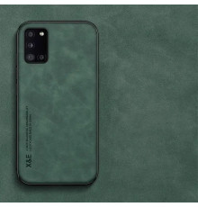 Шкіряний чохол Sheepskin з магнітом для Samsung Galaxy A31 Green