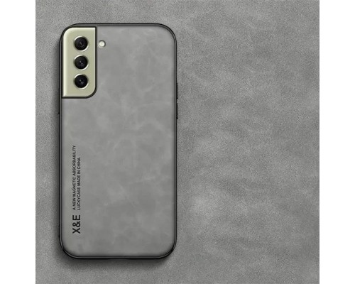 Шкіряний чохол Sheepskin з магнітом для Samsung Galaxy S21 FE Light gray Шкіряний чохол Sheepskin з магнітом для Samsung Galaxy S21 FE Light gray