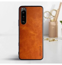 Шкіряний чохол AIORIA Vintage для Sony Xperia 5 IV orange