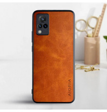 Шкіряний чохол AIORIA Vintage для Vivo V21 orange