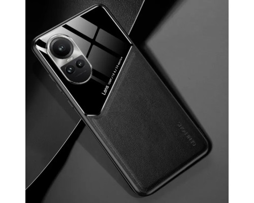 Бізнес чохол бампер GENEROUS для Oppo Reno10 Pro Global зі скла і штучної шкіри
