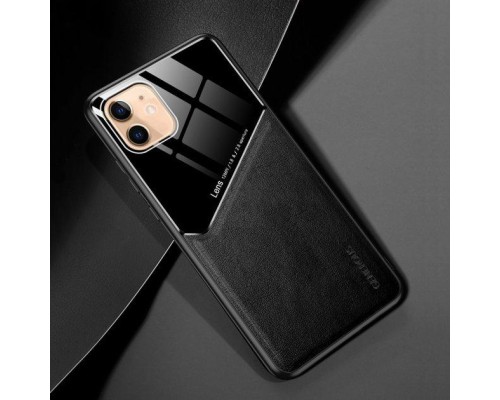 Бізнес чохол бампер GENEROUS для Apple Iphone 12 з скла і штучної шкіри Бізнес чохол бампер GENEROUS для Apple Iphone 12 з скла і штучної шкіри