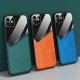 Бізнес чохол бампер GENEROUS для Apple Iphone 12 з скла і штучної шкіри