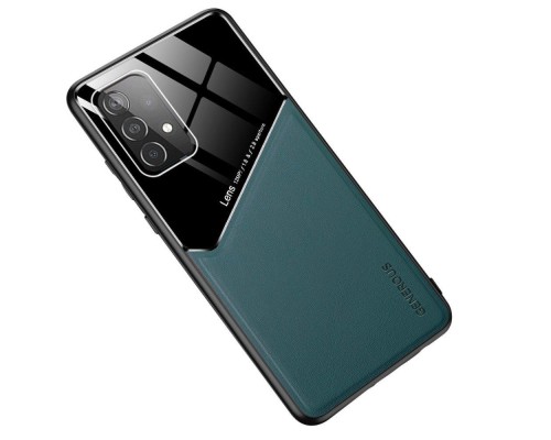 Бізнес чохол бампер GENEROUS для Samsung Galaxy A52 5G зі скла і штучної шкіри Бізнес чохол бампер GENEROUS для Samsung Galaxy A52 5G зі скла і штучної шкіри