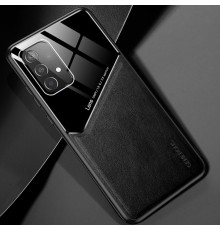 Бізнес чохол бампер GENEROUS для Samsung Galaxy A52 5G зі скла і штучної шкіри