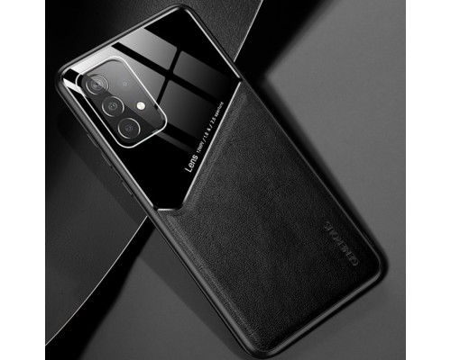Бізнес чохол бампер GENEROUS для Samsung Galaxy A52 5G зі скла і штучної шкіри Бізнес чохол бампер GENEROUS для Samsung Galaxy A52 5G зі скла і штучної шкіри
