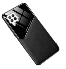Бізнес чохол бампер GENEROUS для Samsung Galaxy A42 5G зі скла і штучної шкіри