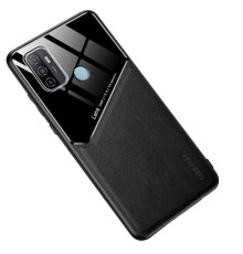 Бізнес чохол бампер GENEROUS для Oppo A53 з скла і штучної шкіри
