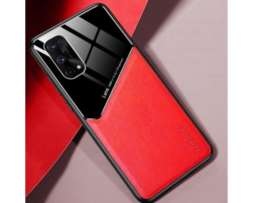 Бізнес чохол бампер GENEROUS для Oppo Reno5 з скла і штучної шкіри