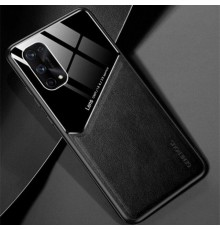 Бізнес чохол бампер GENEROUS для Oppo Reno5 з скла і штучної шкіри