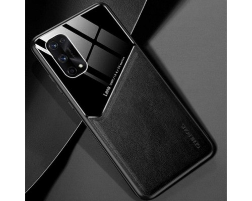 Бізнес чохол бампер GENEROUS для Oppo Reno5 з скла і штучної шкіри