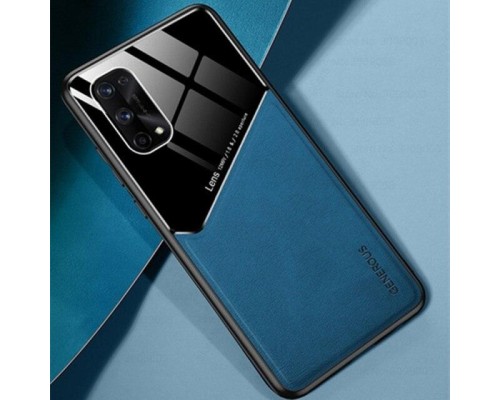 Бізнес чохол бампер GENEROUS для Oppo Reno5 з скла і штучної шкіри
