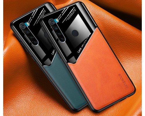 Бізнес чохол бампер GENEROUS для Xiaomi Redmi Note 8 з скла і штучної шкіри Бізнес чохол бампер GENEROUS для Xiaomi Redmi Note 8 з скла і штучної шкіри