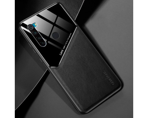 Бізнес чохол бампер GENEROUS для Xiaomi Redmi Note 8 з скла і штучної шкіри Бізнес чохол бампер GENEROUS для Xiaomi Redmi Note 8 з скла і штучної шкіри
