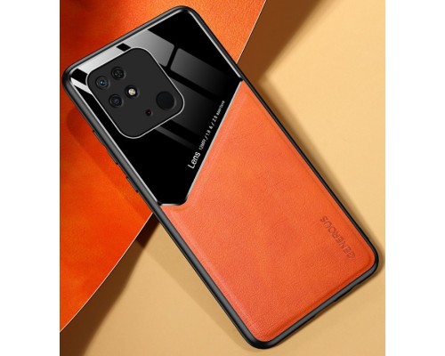 Бізнес чехол бампер GENEROUS для Xiaomi Redmi 10A зі скла і штучної шкіри Бізнес чехол бампер GENEROUS для Xiaomi Redmi 10A зі скла і штучної шкіри