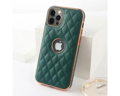 Розкішний м'який чохол Lambskin Premium case для Apple Iphone 13 Pro Green