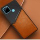 Бізнес чехол бампер GENEROUS для Realme C25s зі скла і штучної шкіри
