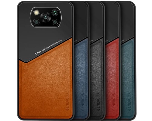 Бизнес чехол бампер GENEROUS для Realme GT2 из стекла и искусственной кожи Бизнес чехол бампер GENEROUS для Realme GT2 из стекла и искусственной кожи