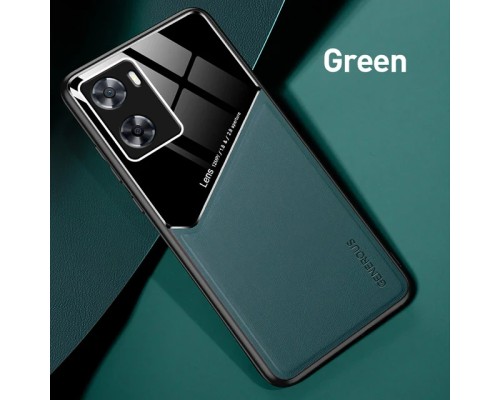 Бізнес чохол бампер GENEROUS для Oppo A57s зі скла та штучної шкіри Бізнес чохол бампер GENEROUS для Oppo A57s зі скла та штучної шкіри