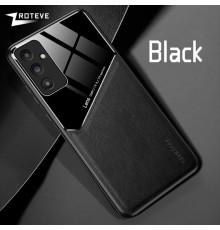 Бізнес чохол бампер GENEROUS для Samsung Galaxy A04s зі скла і штучної шкіри