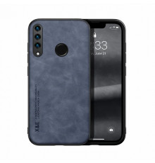 Шкіряний чохол Sheepskin з магнітом для Huawei P30 Lite Blue