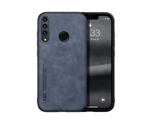 Шкіряний чохол Sheepskin з магнітом для Huawei P30 Lite Blue Шкіряний чохол Sheepskin з магнітом для Huawei P30 Lite Blue