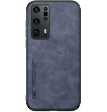 Шкіряний чохол Sheepskin з магнітом для Huawei P40 Pro Plus Blue