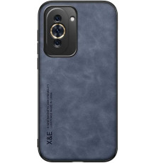 Шкіряний чохол Sheepskin з магнітом для Huawei Nova 10 Blue