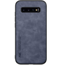 Шкіряний чохол Sheepskin з магнітом для Samsung Galaxy S10 Blue