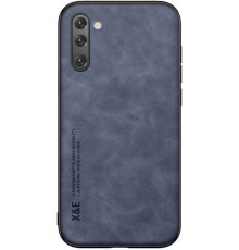 Шкіряний чохол Sheepskin з магнітом для Samsung Galaxy Note 10 Blue
