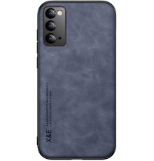 Шкіряний чохол Sheepskin з магнітом для Samsung Galaxy Note 20 Blue