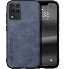 Шкіряний чохол Sheepskin з магнітом для Samsung Galaxy M33 Blue