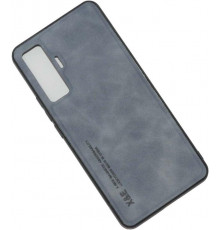 Шкіряний чохол Sheepskin з магнітом для Vivo X50 Pro Blue