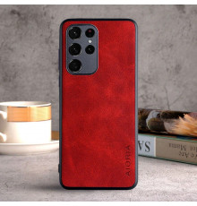 Шкіряний чохол AIORIA Vintage для Samsung Galaxy S23 Ultra red