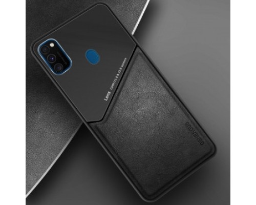 Бізнес чохол бампер GENEROUS для Samsung Galaxy M30s з скла і штучної шкіри Бізнес чохол бампер GENEROUS для Samsung Galaxy M30s з скла і штучної шкіри