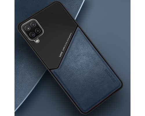 Бізнес чохол бампер GENEROUS для Samsung Galaxy A12 з скла і штучної шкіри Бізнес чохол бампер GENEROUS для Samsung Galaxy A12 з скла і штучної шкіри