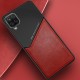 Бізнес чохол бампер GENEROUS для Samsung Galaxy A12 з скла і штучної шкіри